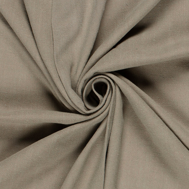 Woven Viscose Linen fabric Unicolour Olive Green