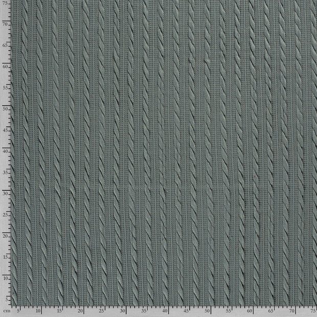 Heavy Knit fabrik Kabelstoff Petrol