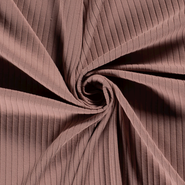 Rib Jersey fabric Unicolour Light Mauve