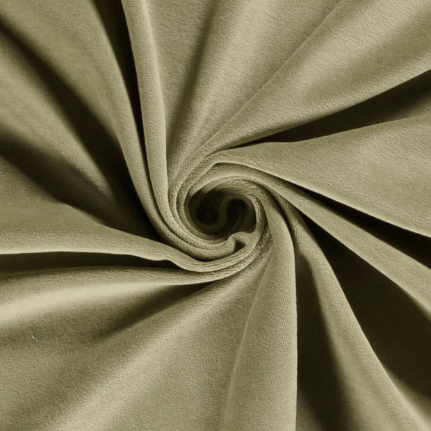 Nicky velours fabric Unicolour Olive Green