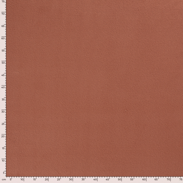 Cotton Fleece fabric Unicolour Redwood