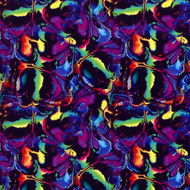 Polyester Jersey fabric Abstract Navy