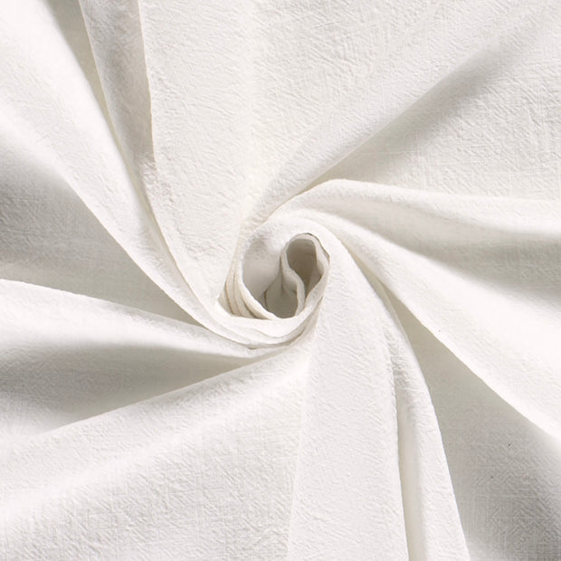 Lin tissu Unicolore Blanc