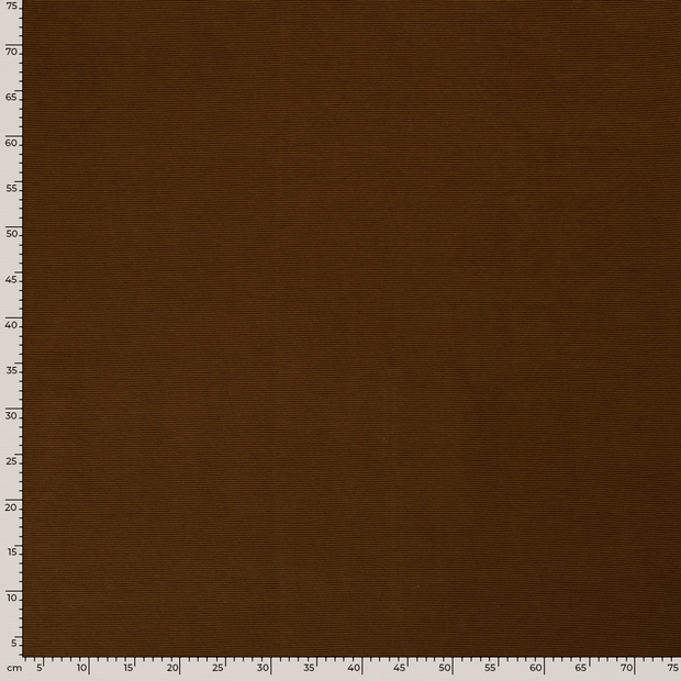 Ottoman jersey fabric Unicolour Brown
