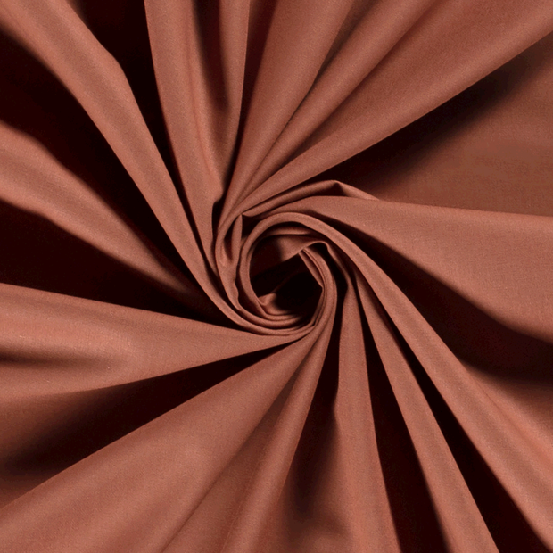 Cotton Poplin fabric Unicolour Redwood