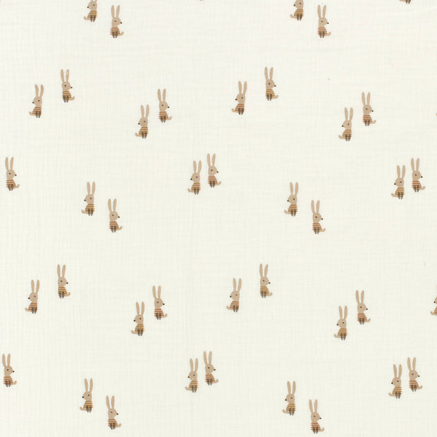 Muslin fabric Off White matte 