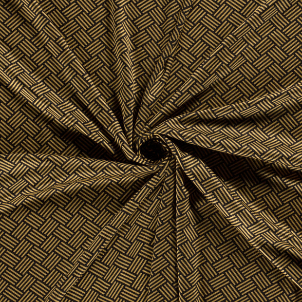 Poly Viscose Jerséis tela Camel descarga impresa 