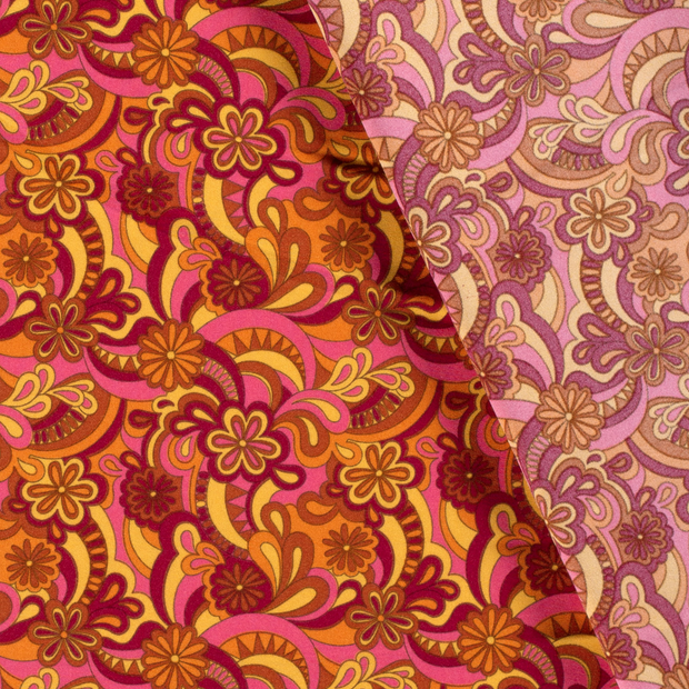 Power Stretch fabric Flowers printed 