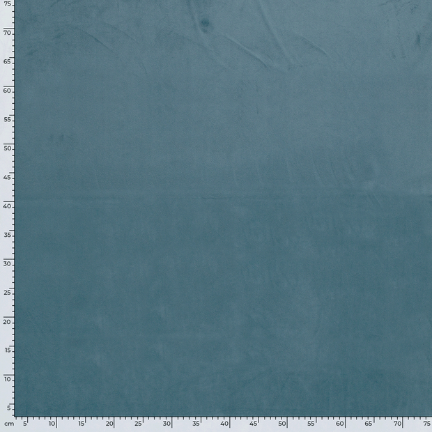 Velours tissu Unicolore Bleu acier