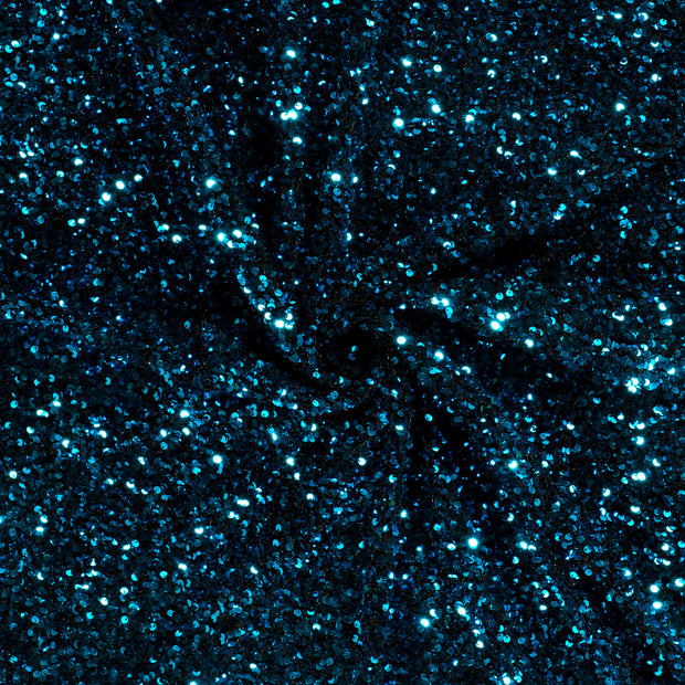 Velvet fabric Aqua Sequins 