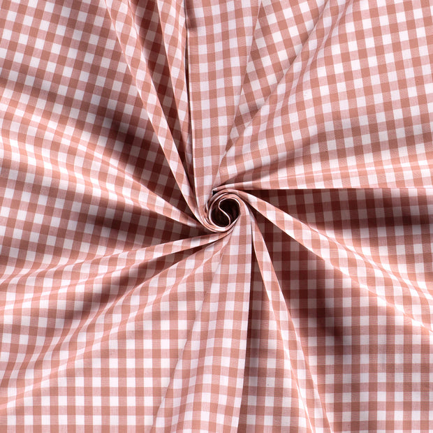 Cotton Poplin fabric Pink yarn dyed 