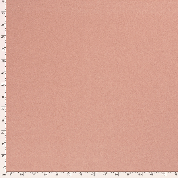 Cotton Fleece fabric Unicolour Coral