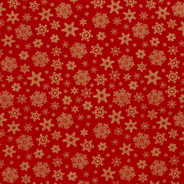Baumwolle Popeline fabrik Weihnachtssterne Rot
