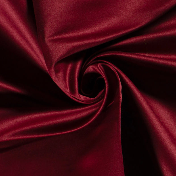 Satin Duchesse fabrik Uni Bordeauxrot