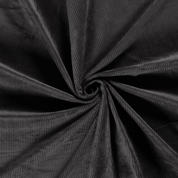 Jumbo Cord Stretch 6w fabric Dark Grey 