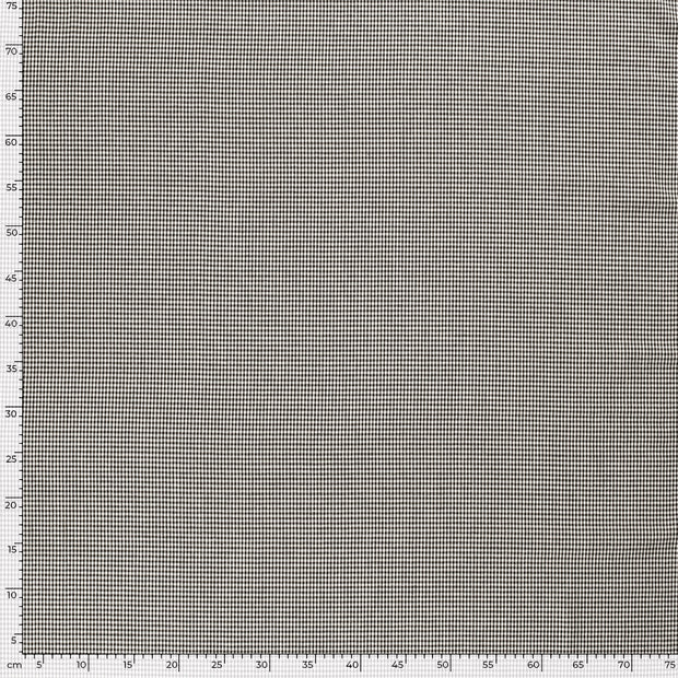 Cotton Poplin fabric Checks Black