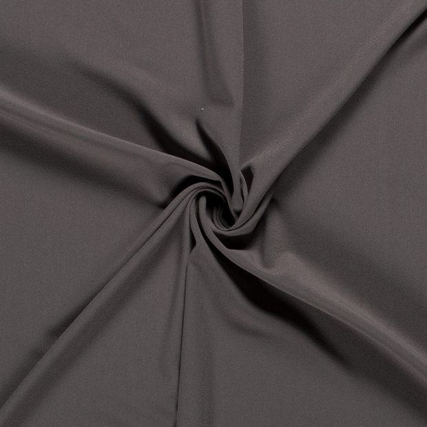 Moss Crêpe fabric Unicolour Taupe Grey