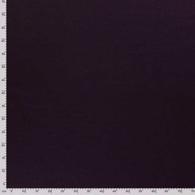 Linen fabric Unicolour Aubergine