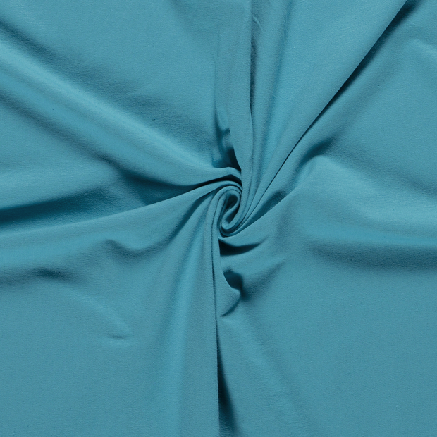 French Terry fabrik Uni Turquoise