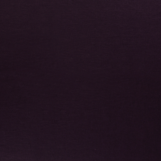 Linen fabric Aubergine matte 