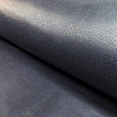 Suede leather foiled Unicolour Navy