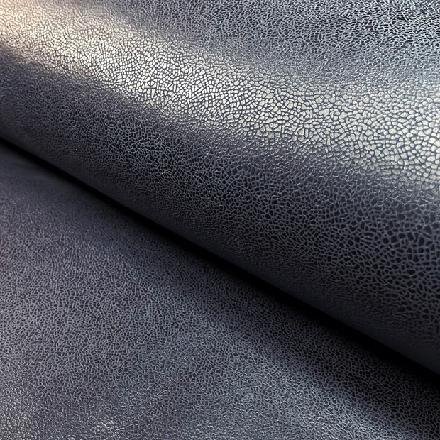 Suede leather fabric Unicolour Navy