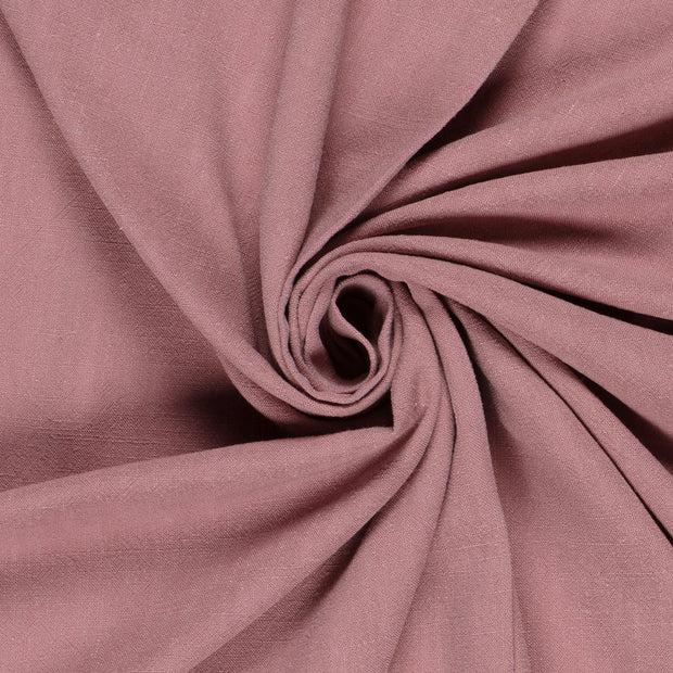 Woven Viscose Linen fabric Unicolour Pink