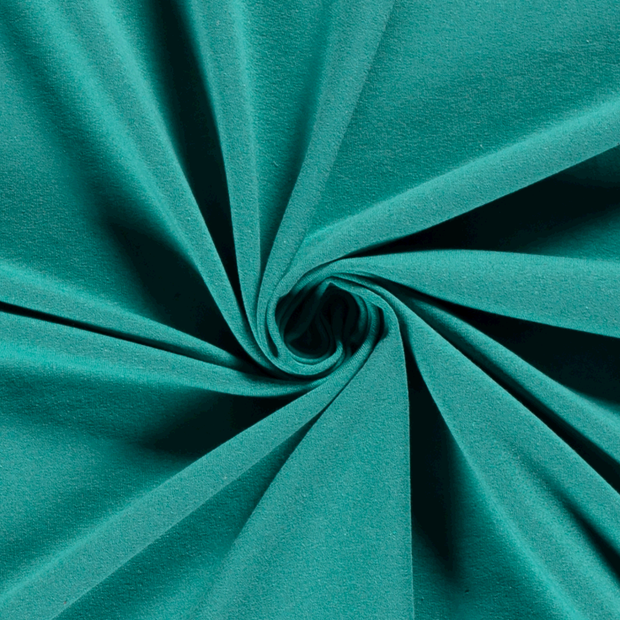 French Terry fabric Unicolour Turquoise