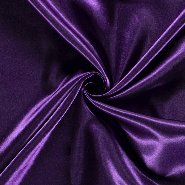 Satin fabrik Uni Violett