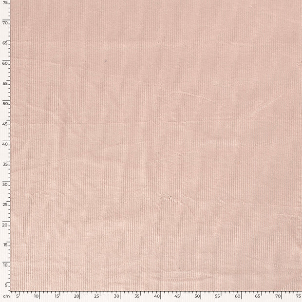 Jumbo Cord Stretch 6w fabric Unicolour Old Pink