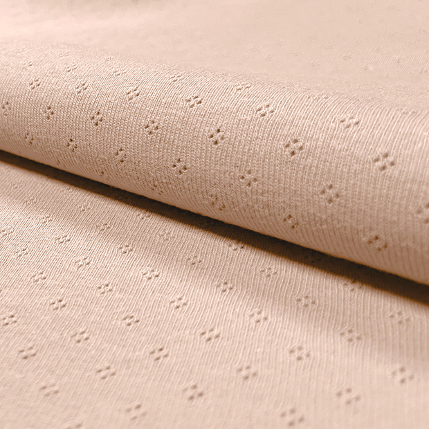 Pinpoint fabric Unicolour Salmon