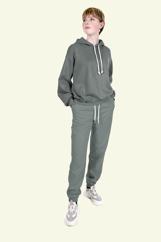 Jogging fabric Unicolour Steel Blue