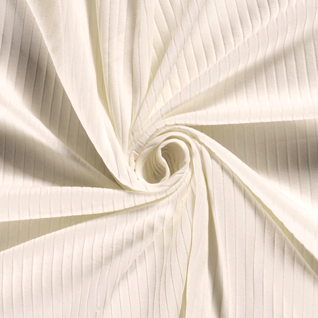 Rib Jersey fabric Unicolour Ivory