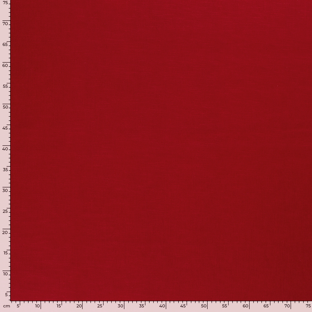 Linen fabric Unicolour Red