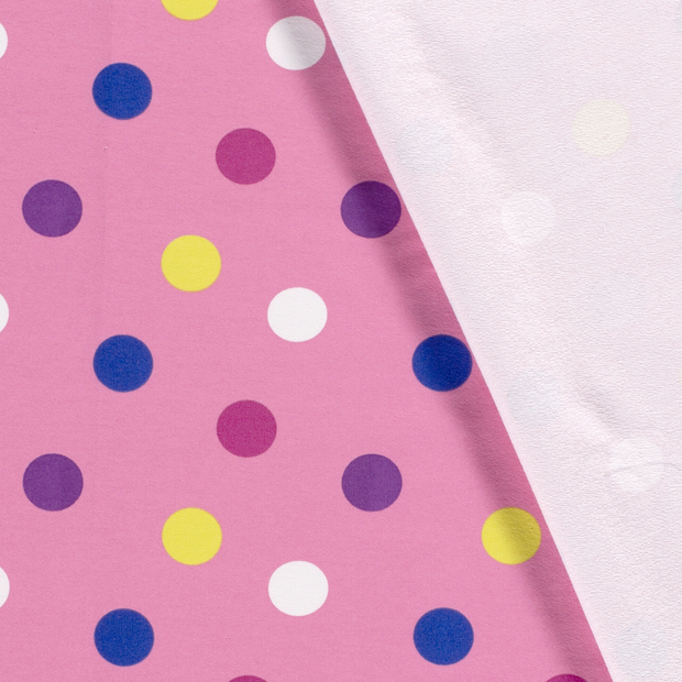 French Terry fabric Dots printed 