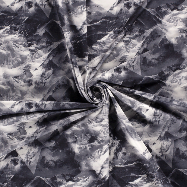 Sportswear Jersey fabric Grey digital printed 