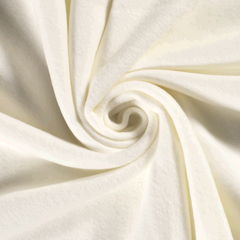 Cotton Fleece brushed Unicolour Off White