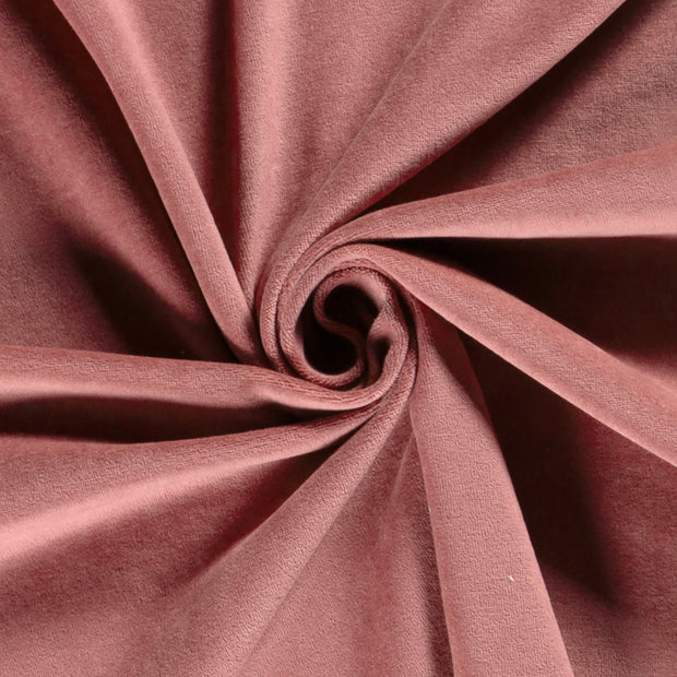 Nicky velours fabric Unicolour Old Pink