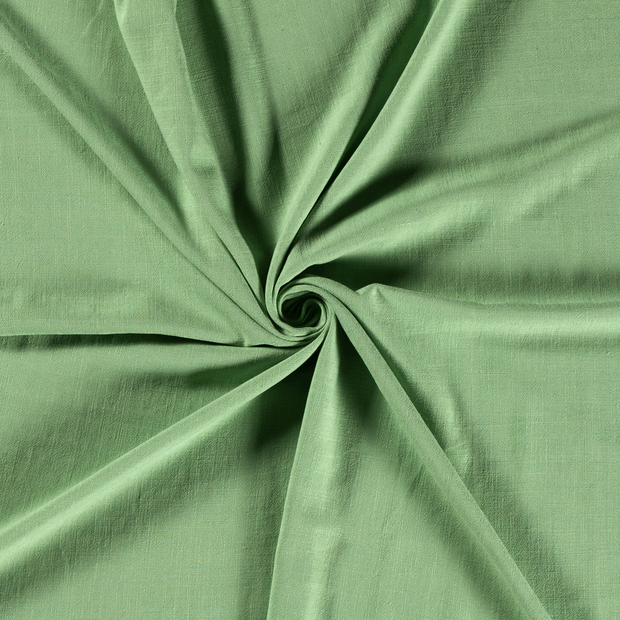 Woven Viscose Linen fabric Green slub 