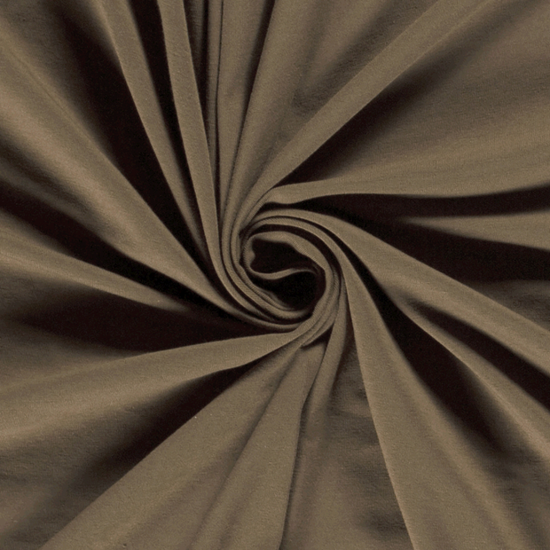 Jersey fabric Unicolour Brown Taupe