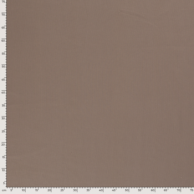 Rib Jersey fabrik Uni Braun-Taupe