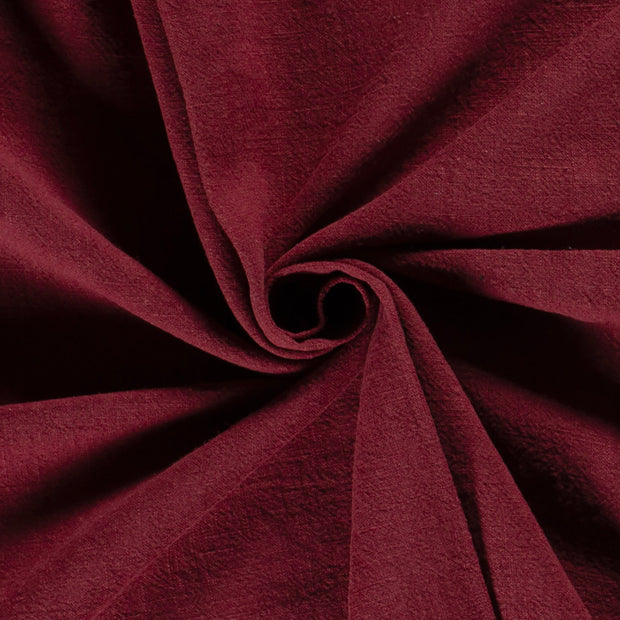 Linen fabric Unicolour Bordeaux