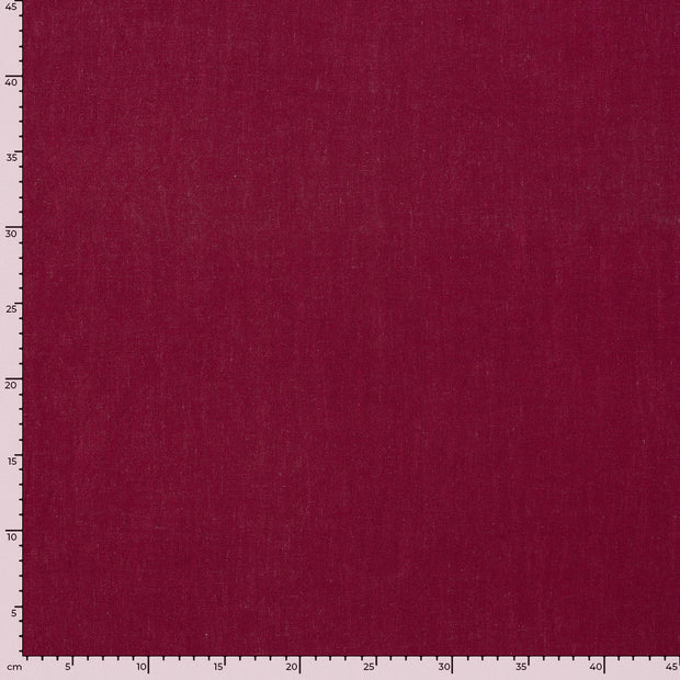 Woven Viscose Linen fabric Unicolour Bordeaux