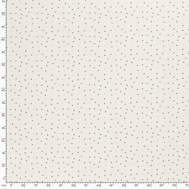 Jersey fabric Dots Off White