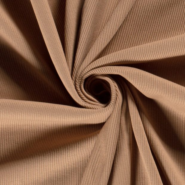 Rib Jersey fabric Unicolour Nutmeg