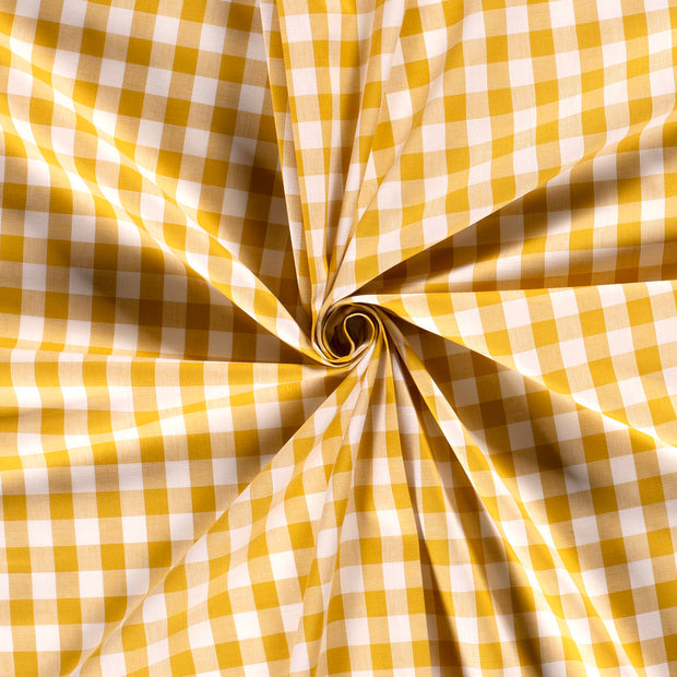 Cotton Poplin fabric Oker yarn dyed 