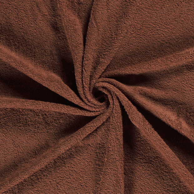 Terry Towelling fabric Redwood 