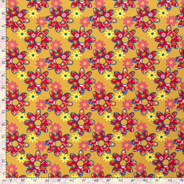 Burlington fabrik Blumen Orange