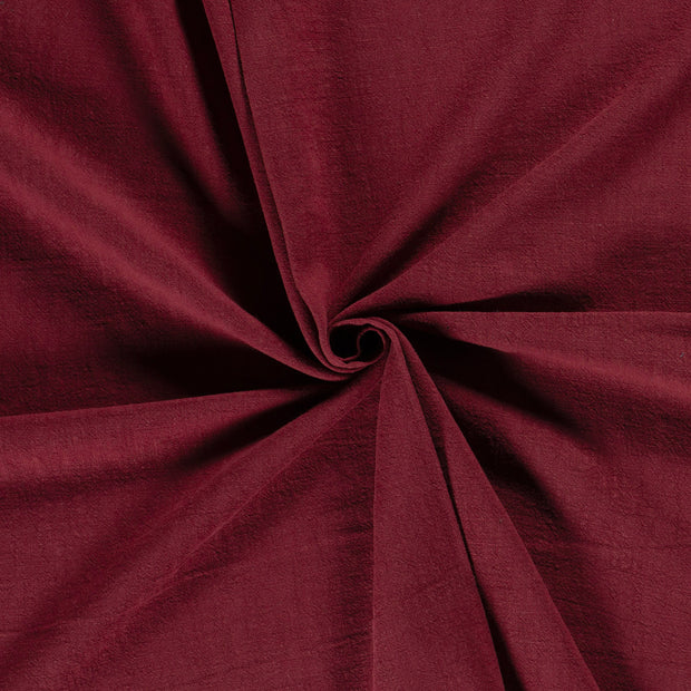 Linen fabric Bordeaux stone washed 
