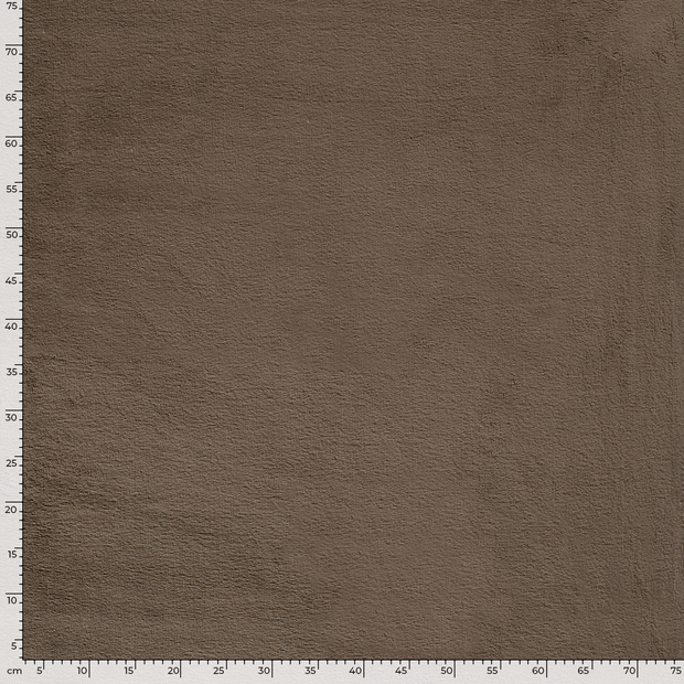 Bamboo Fleece fabric Unicolour Brown Taupe